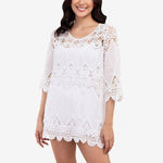 Crochet Cover-up with Diamond Shaped Panels