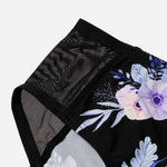 Sogo Swim 2-PC Tie Knot Floral Print Bikini Set in Black