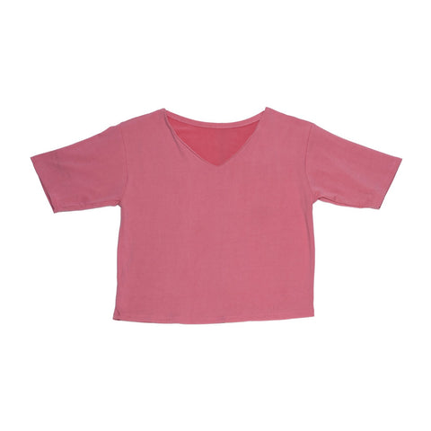 Smartbuy Ladies' Plain Colored Crop Top in Old Rose