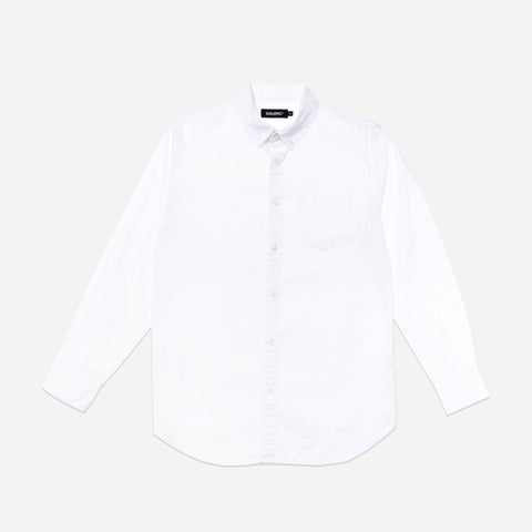 Baleno Oxford Long Sleeve Dress Shirt White