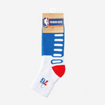 NBA Sixers Men's Socks Cotton Spandex Fs White & Black