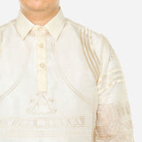 En Barong Filipino Cocoon Piña Silk Long Sleeve Natural Barong