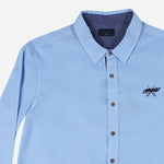 Maxwear Chambray Dress Shirt Blue