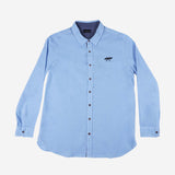 Maxwear Chambray Dress Shirt Blue