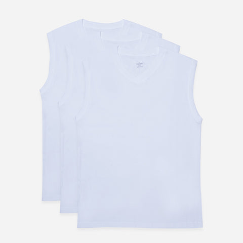 Baleno Sleeveless Undershirt 3-in-1 Pack White