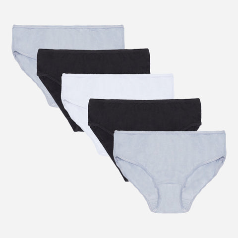 Gigi Amore 5PC Hipster Panty Pack Gray