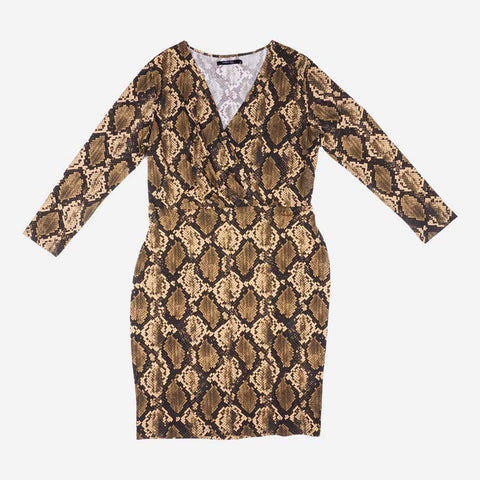 SM Woman Plus Fashion Dress Animal Print