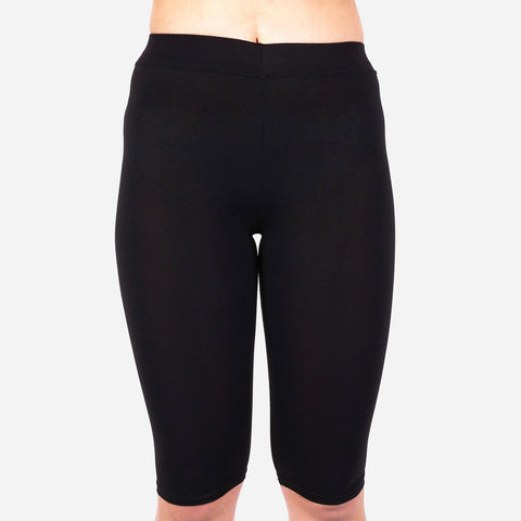 Smartbuy Ladies' Knee Length Leggings in Black