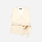 SM Woman Prima Sleeveless Overlap Blouse Cream