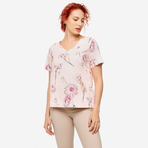 SM Woman Prima Satin Floral Top Pink