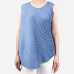 SM Woman Prima Round Neck Electric Pleated Blouse