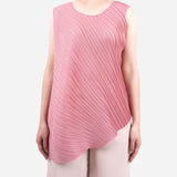 SM Woman Prima Round Neck Electric Pleated Blouse