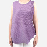 SM Woman Prima Round Neck Electric Pleated Blouse