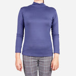 Smartbuy Ladies' Mock Neck Long Sleeves in Deep Lilac