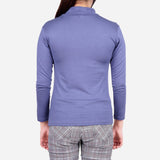 Smartbuy Ladies' Mock Neck Long Sleeves in Deep Lilac