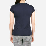 Smartbuy Ladies' Plain Round Neckline Shirt in Black