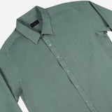 Maxwear Business Dress Shirt Long Sleeve Green