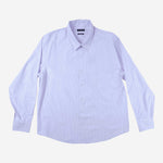 Maxwear Business Dress Shirt Long Sleeve Bamboo Stripes Plum