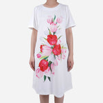 SM Woman Short Sleeve Dress Tulip Print