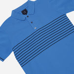 Men's Club Chest Stripe Polo Shirt Blue