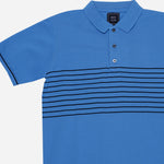 Men's Club Chest Stripe Polo Shirt Blue