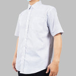 Mainstreet Short Sleeve Microprint Floral White