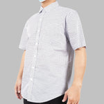 Mainstreet Short Sleeve Microprint Triangle White