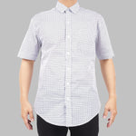 Mainstreet Short Sleeve Microprint Triangle White