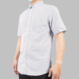 Mainstreet Short Sleeve Microprint Clover White