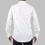 Mainstreet Long Sleeve Microprint Arrow White