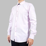 Mainstreet Long Sleeve Dress Shirt Satin Pink