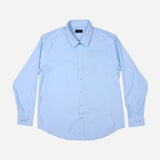 Maxwear Business Dress Shirt Long Sleeve Plain Light Blue