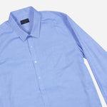 Maxwear Business Dress Shirt Long Sleeve Plain Blue