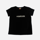 Smartbuy Ladies' Tees Fabulous Print in Black