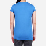 Smartbuy Ladies' Plain Round Neckline Blouse in Azure