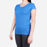 Smartbuy Ladies' Plain Round Neckline Blouse in Azure