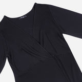 SM Woman Plus Fashion Blouse V-neck Plain Black