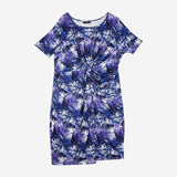 SM Woman Plus Fashion Dress Tropical Print Navy Blue