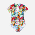 Coco Cabaña Swim One-Piece Rashguard Floral Yellow