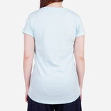 Smartbuy Ladies' Plain Round Neckline Blouse in Baby Blue