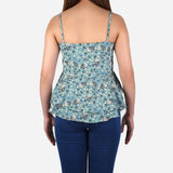 SM Woman Floral Strappy Top Mint Green