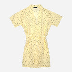 SM Woman Sleepwear Moon & Star Print Robe Yellow