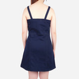 SM Woman Denim Strappy Dress With Zipper