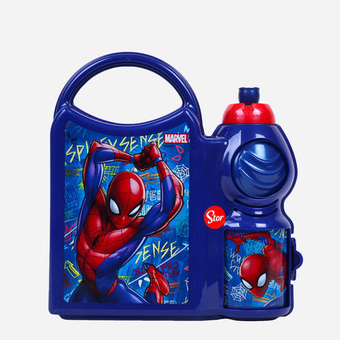 Spiderman Combo Food Keeper And Bottle Blue