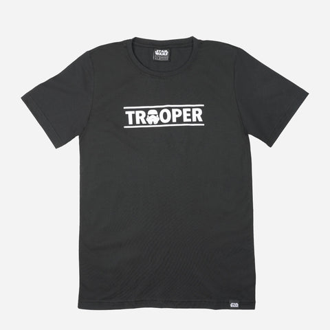 Star Wars T-Shirt Trooper Text Logo Black