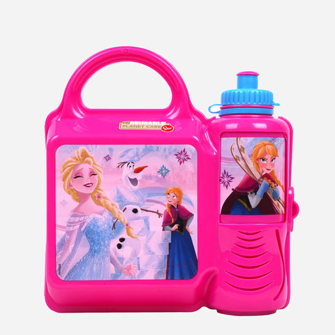 Disney Frozen Combo Food Keeper And Bottle Pink