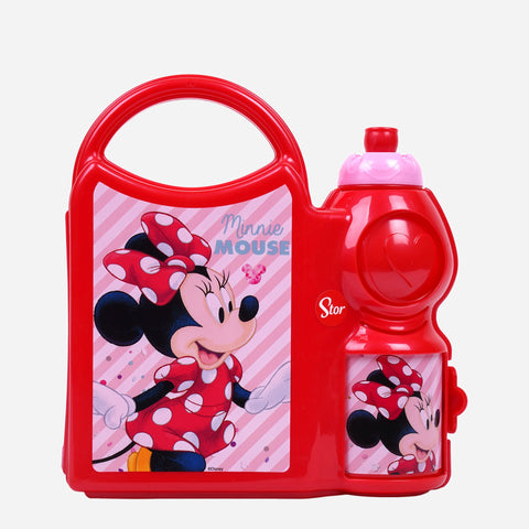 Minnie Mouse Combo Food Keeper And Bottle Red