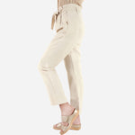 SM Woman Casual Pants With Belt Front Pleats