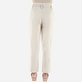 SM Woman Casual Pants With Belt Front Pleats