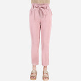 SM Woman Casual Pants With Belt Front Pleats